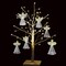 4E's Novelty Glass Angel Ornaments 24-Pack – Clear 2.5" Mini Spun Glass Christmas Décor